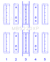 Load image into Gallery viewer, King Subaru WRX/STi EJ20 EJ22 EJ25 Flange #3 Position Performance Main Bearing Set - Size STD